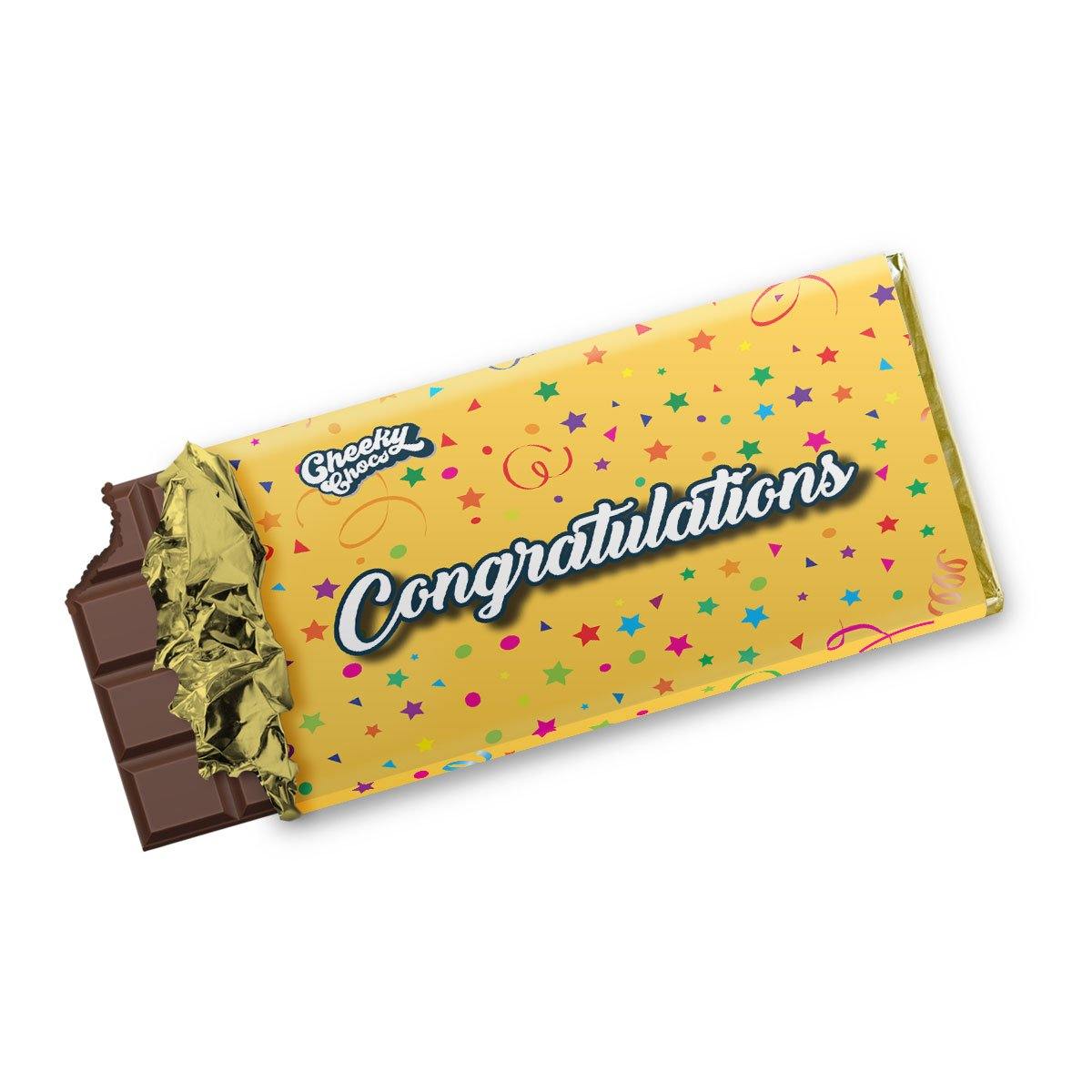 Congrats Novelty Chocolate Wrapper Cheeky Chocs 9383