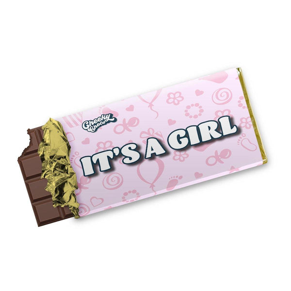 Its a Girl Chocolate Bar Wrapper