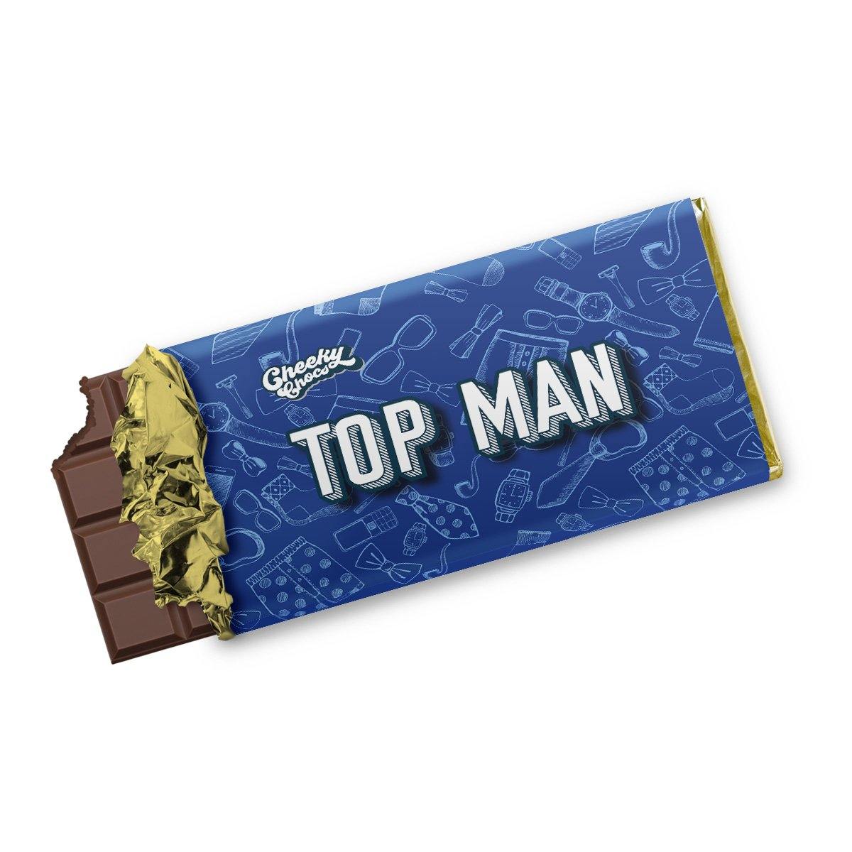 Top Man | Novelty Chocolate Wrapper – Cheeky Chocs