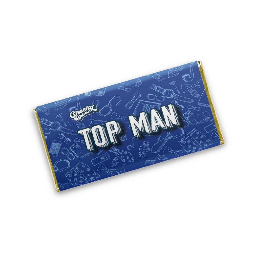 Top Man | Novelty Chocolate Wrapper - Cheeky Chocs
